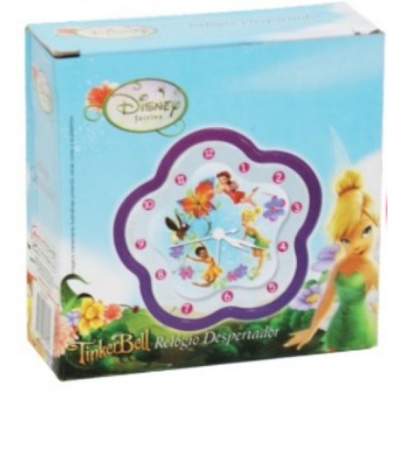 Relógio Despertador Flor Fadas Tinker Bell